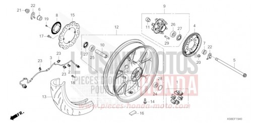 REAR WHEEL CBF125NAP de 2023
